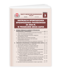 Instrukcja sporządzania sprawozdania finansowego za 2023 r. w Programie DRUKI Gofin
